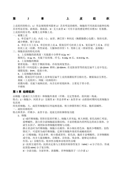 组织学与胚胎学组胚复习笔记