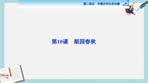 高中历史岳麓版必修3 第10课 梨园春秋 课件(27张) 