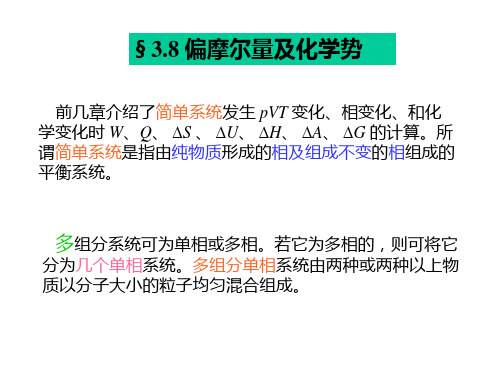 5.偏摩尔量与化学势解读