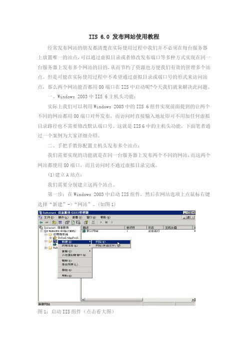 IIS发布网站使用教程