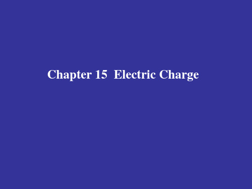 Physics 15 Electric Charge