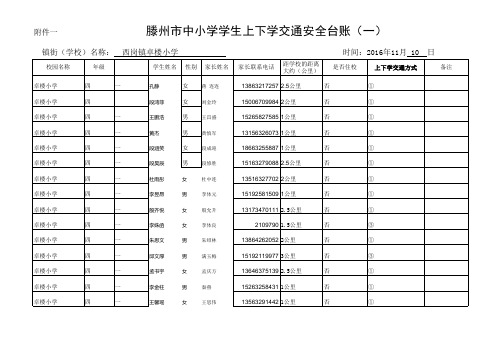 4.1学生交通安全台账