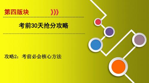 2018大二轮高考总复习理数课件：攻略2 考前必会核心方法