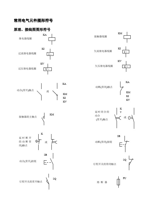 电器元器件图形符号