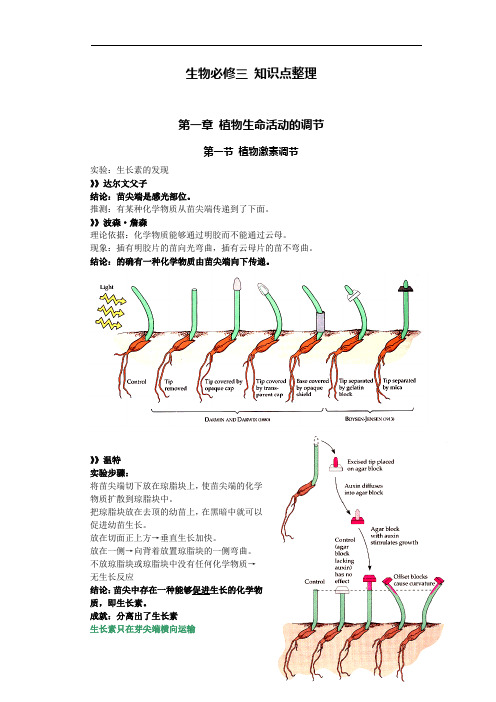 生物必修三 知识点整理