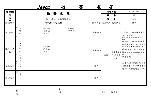 XRF检验规范