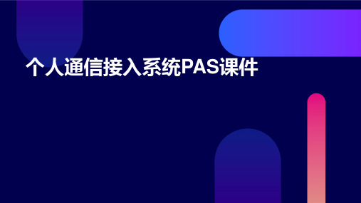 个人通信接入系统PAS课件