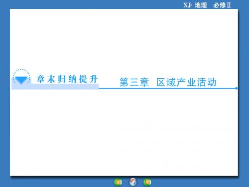 高中地理(湘教版)必修二 课件 章末归纳提升 第三章 区域产业活动(共32张PPT)