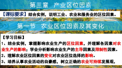 3.1 农业区位因素及其变化 人教版高中地理必修二PPT-优质PPT