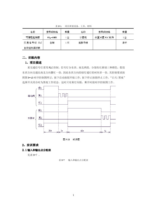 用三菱PLC控制交通灯