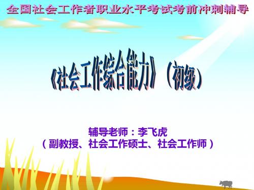 社会工作综合能力(初级) 李飞虎