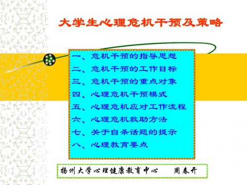 大学生心理危机干预