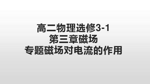 人教版高二物理选修磁场专题磁场对电流的作用课件