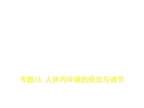 高考生物(5年高考+3年模拟)精品课件全国卷1地区通用:专题16 人体内环境的稳态与调节(共86张PPT)