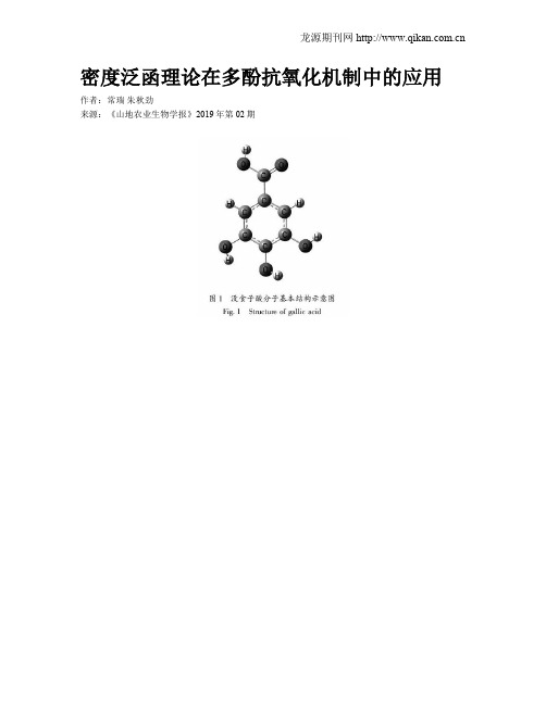 密度泛函理论在多酚抗氧化机制中的应用