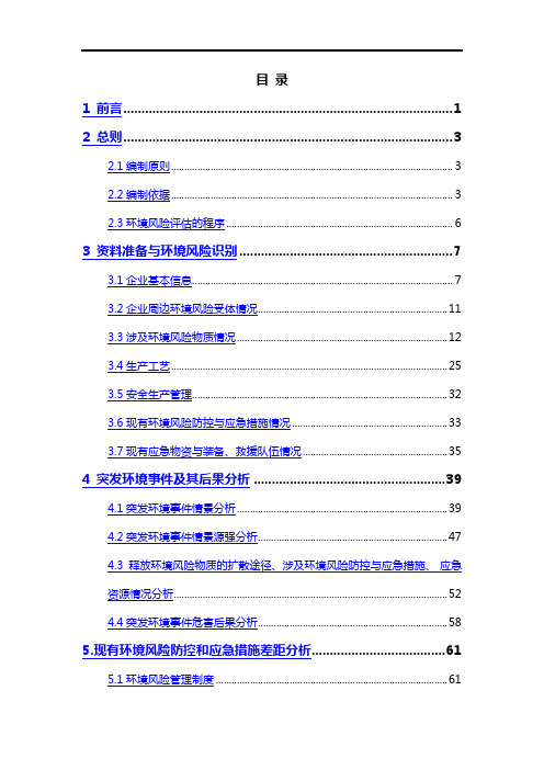化学合成制药厂风险评估报告材料
