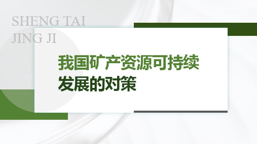 2.4.12.4我国矿产资源可持续发展的方向探讨yr0302