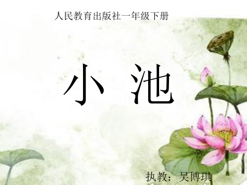 部编版教材《小池》精品课件1