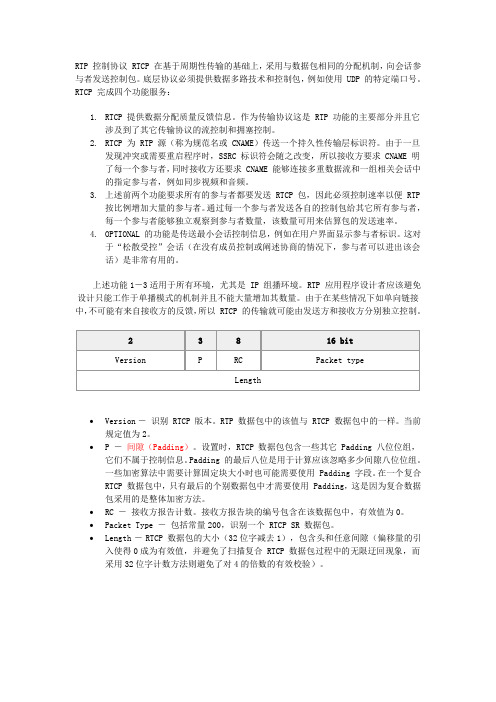 RTCP报文结构