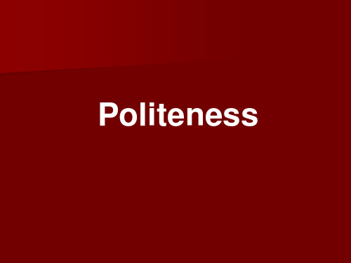 Politeness