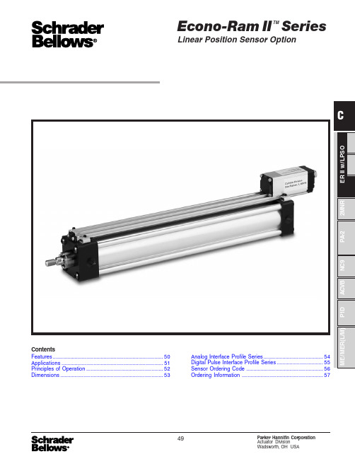 Parker Hannifin Econo-Ram II TM系列线性位置传感器选项说明说明书