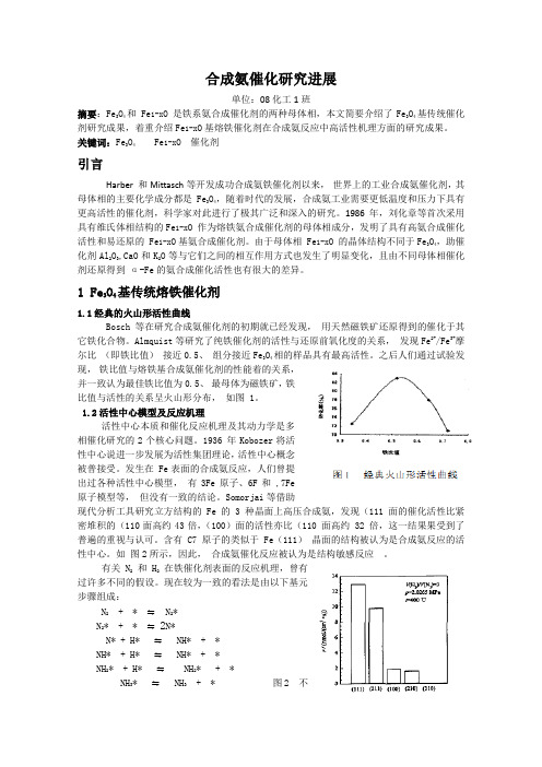 多种合成氨催化剂比较分析论文