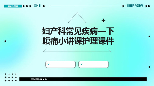 妇产科常见疾病—下腹痛小讲课护理课件