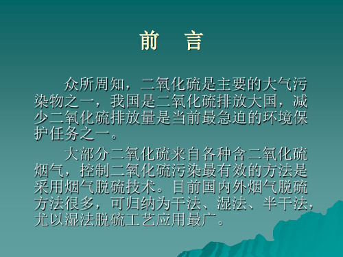 钢渣、高炉渣烟气脱硫技术介绍共40页