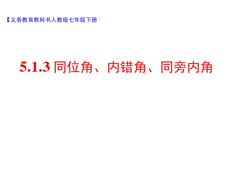 人教版初一数学下册5.1.3同位角、内错角、同旁内角(20210128070143)