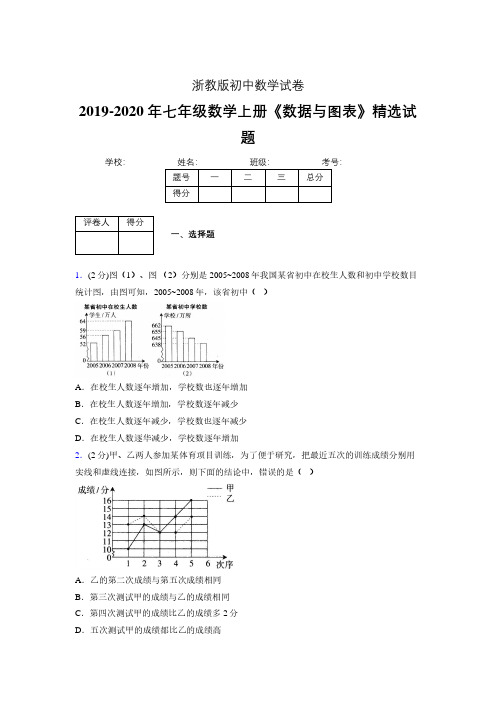 浙教版初中数学七年级上册第六章《数据与图表》单元复习试题精选 (126)