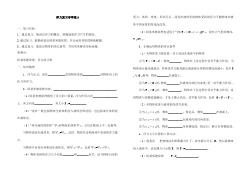 九年级浮力复习学案
