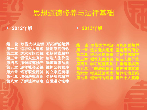 (2013年新大纲)思想道德修养与法律基础演示文稿