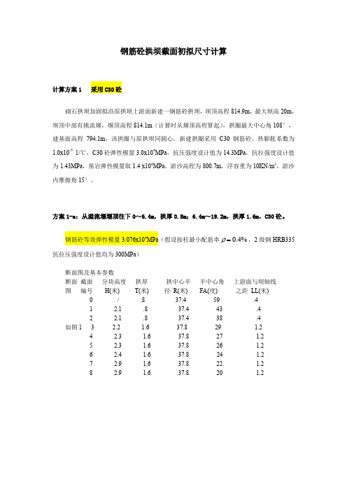 某拱坝应力计算实例