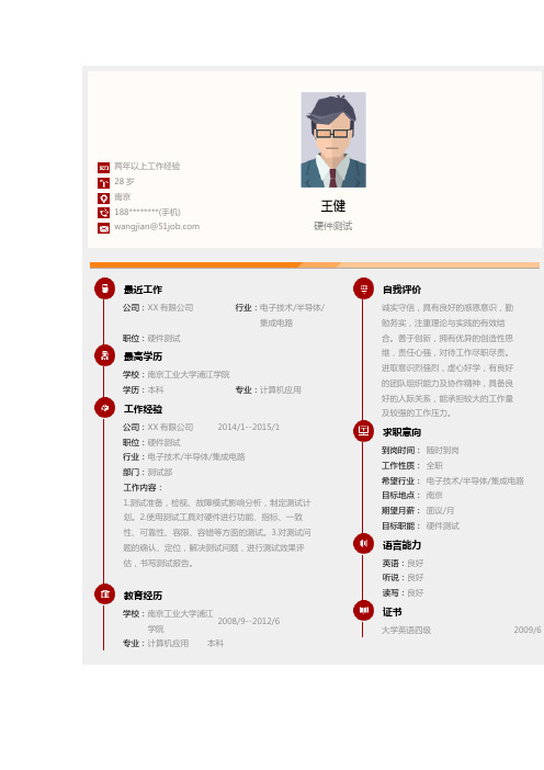 南京工业大学浦江学院优秀个人简历