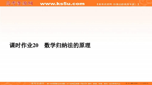 2019-2020学年人教A版高中数学选修2-2精刷题课件：第2章 推理与证明 2.3 课时作业20