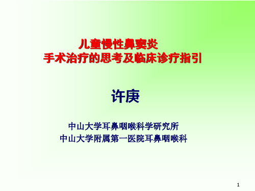 儿童慢性鼻窦炎PPT课件