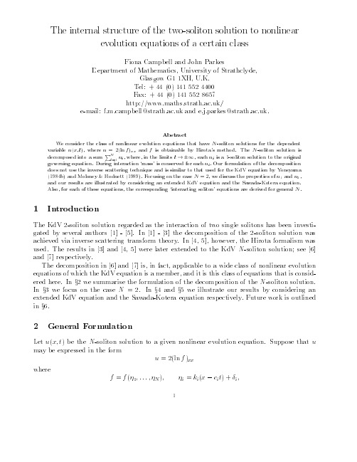 evolution equations