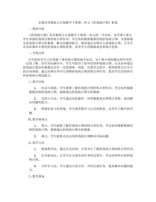 无锡市苏教版五年级数学下册第二单元《折线统计图》教案