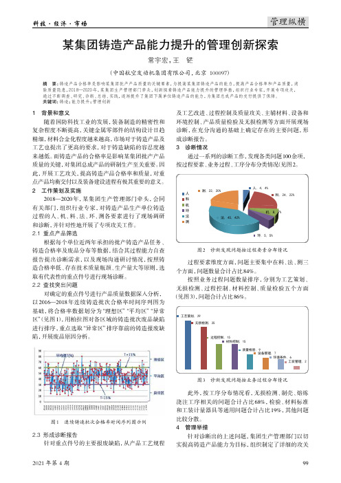 某集团铸造产品能力提升的管理创新探索