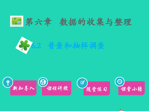 七年级数学上册第六章数据的收集与整理 普查和抽样调查教学课件新版北师大版