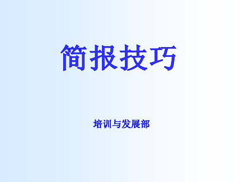 简报技巧