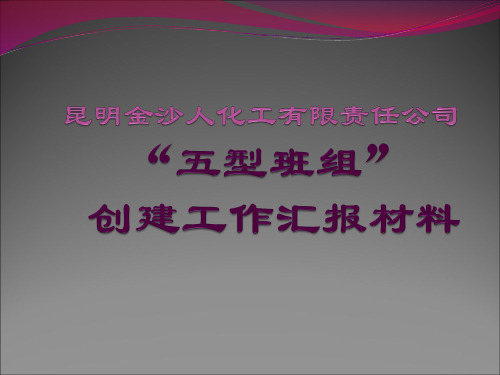 五型班组汇报材料