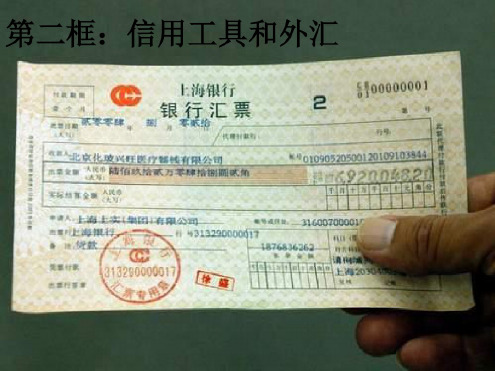 高一政治信用工具和外汇2