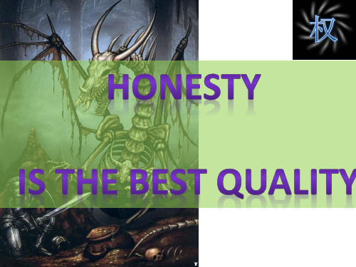 英语课前演讲-honesty is the best quality