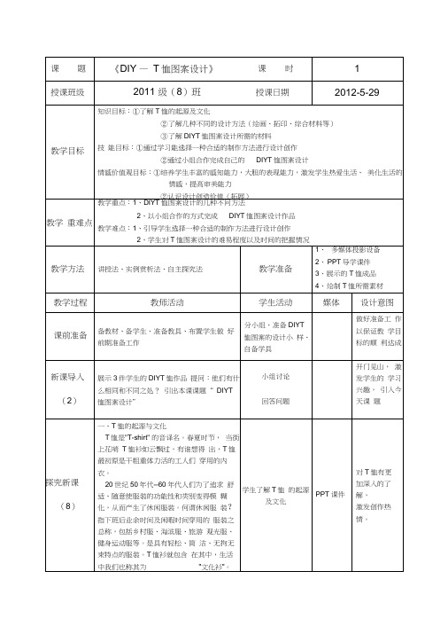 DIYT恤图案设计教案