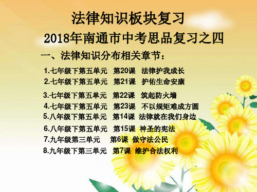 2018年政治中考复习法律板块课件