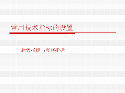 MT4平台技术指标设置