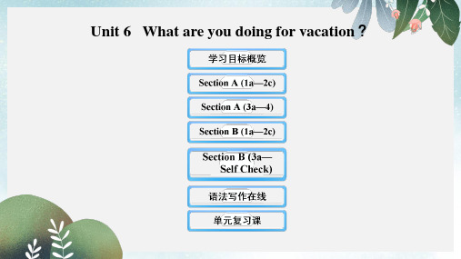 七年级英语下册 Unit 6 What are you doing for vacation课件 鲁教版