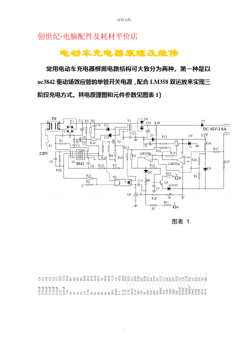 电动车充电器原理及带电路图维修最新版本