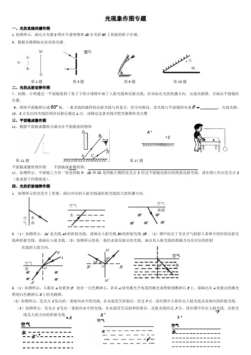 光现象分类作图